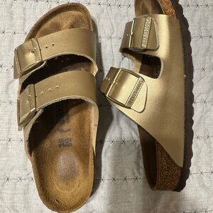 Birkenstock Metallic Gold Sandals